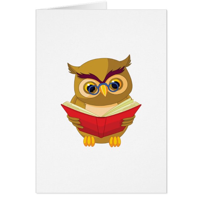 フクロウの読書 (正面)