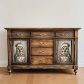 フクロウの調理師を切り離す紙 ラッピングペーパーシート