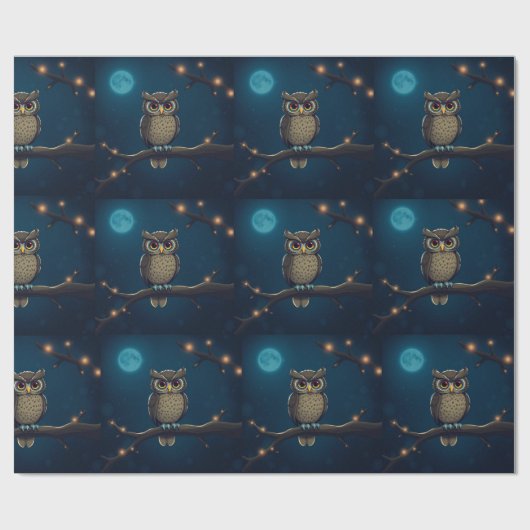 フクロウの贈り物のラッピング ラッピングペーパー (フラット)