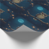 フクロウの贈り物のラッピング ラッピングペーパー (角)