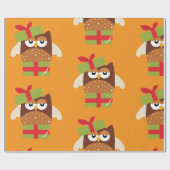 フクロウの贈り物 ラッピングペーパー (フラット)
