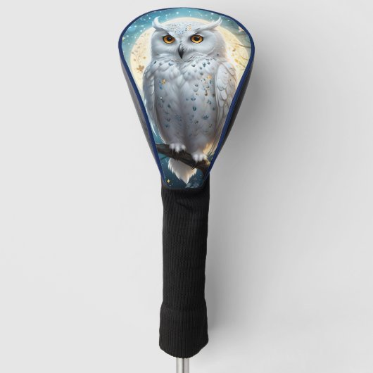 フクロウの輝きを休める。 ゴルフヘッドカバー (正面)