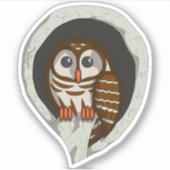 フクロウの輪郭シールをセレネ シール (正面)