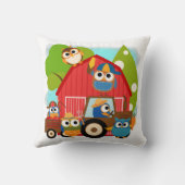 フクロウの農家 クッション (裏面)