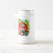 フクロウの農家 ビールジョッキ (正面左)