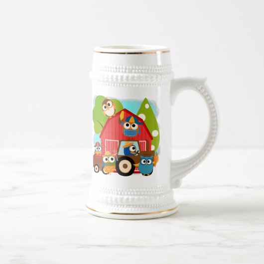 フクロウの農家 ビールジョッキ (右)