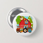 フクロウの農家 缶バッジ (正面&裏面)