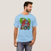 フクロウの農家 Tシャツ (正面フル)
