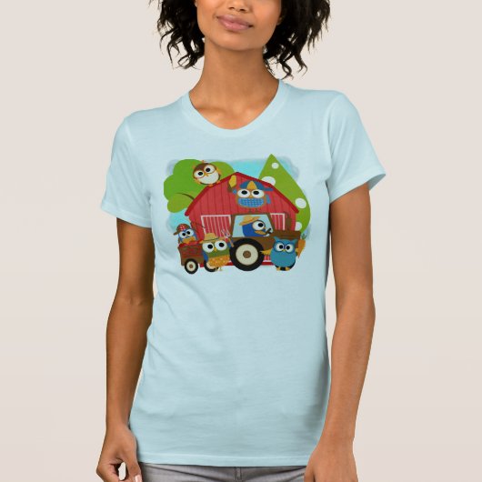 フクロウの農家 Tシャツ (正面)
