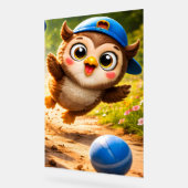 フクロウの遊び時間の鮮やかな縦型保育園の壁のポスター アクリルサイン (傾斜)