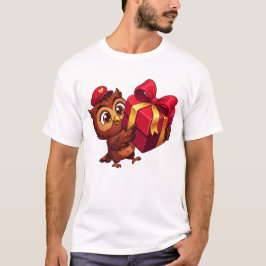 フクロウの郵便配達ギフトボックス Tシャツ