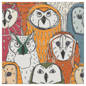 フクロウの錆 ファブリック (クローズアップ)
