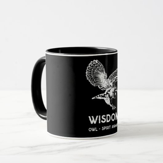 フクロウの霊獣 マグカップ (正面左)