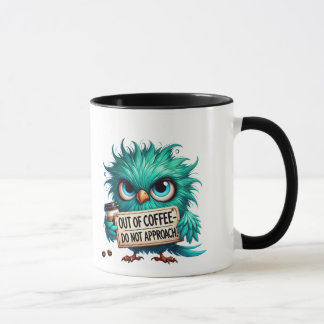 フクロウの面白いコーヒーマグ コーヒーが切れていますマグ マグカップ