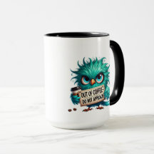 フクロウの面白いコーヒーマグ コーヒー切れマグ