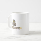 フクロウの面白グッズ コーヒーマグカップ (正面左)