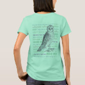 フクロウの音/フクロウの鳴き声 Tシャツ (裏面)