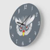 フクロウの頭 ラージ壁時計 (傾斜)