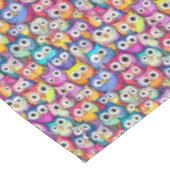 フクロウの顔は鳥の木の葉をダレ模様 テーブルクロス (アングル)