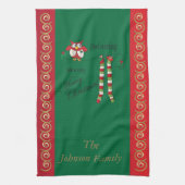 フクロウの願いメリークリスマス キッチンタオル (縦)