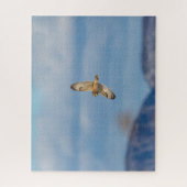 フクロウの飛翔中 ジグソーパズル (縦)