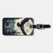 フクロウの飛行 ラゲッジタグ (正面横)