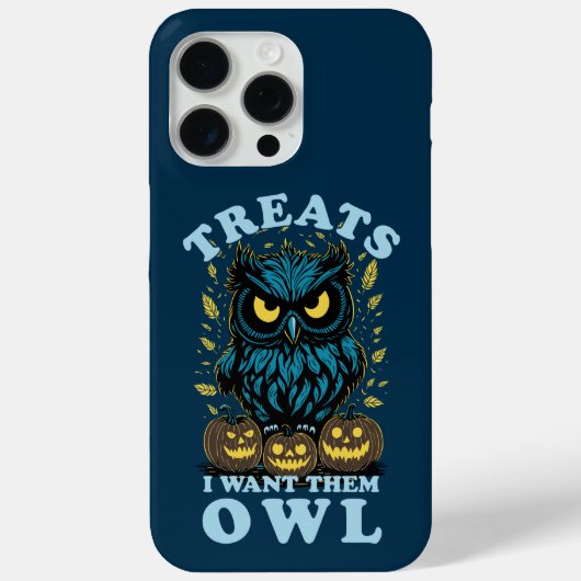 フクロウの食べ物 |ハロウィーン Case-Mate iPhoneケース (裏面)
