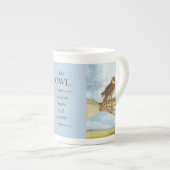 フクロウの骨灰磁器 ボーンチャイナマグカップ (正面右)