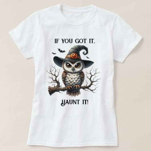 フクロウの魔女オン・ザ・ブランチ Tシャツ (デザイン正面)