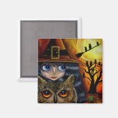 フクロウの魔女 マグネット (正面/裏面)