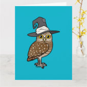 フクロウの魔法使いを掘り進むBirdorable カード (黄色い花)