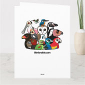 フクロウの魔法使いを掘り進むBirdorable カード (裏面)