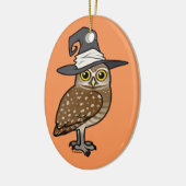 フクロウの魔法使いを掘り進むBirdorable セラミックオーナメント (左)
