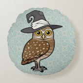 フクロウの魔法使いを掘り進むBirdorable ラウンドクッション (正面)