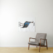 フクロウの鳥イラストレーション タペストリー (インサイチュ(横))