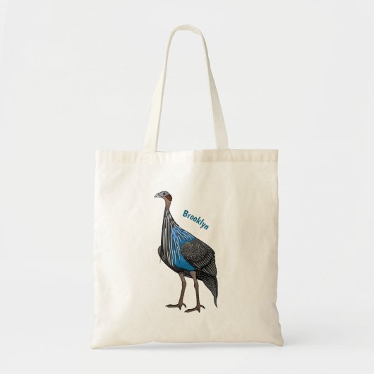 フクロウの鳥イラストレーション トートバッグ (正面)
