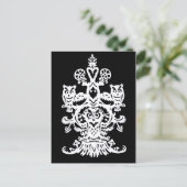 フクロウの黒い中空 ポストカード (スタンド正面)