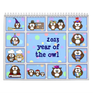フクロウの2013年 カレンダー