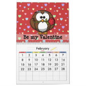 フクロウの2013年 カレンダー (2月 2026)