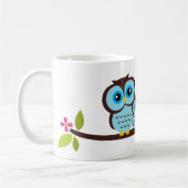 フクロウの4人家族 コーヒーマグカップ (左)