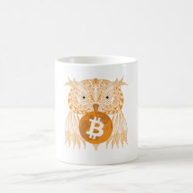 フクロウのBitcoinのマグ