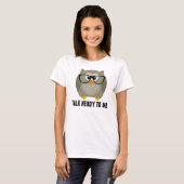 フクロウのTシャツを私にオタク言う Tシャツ (正面フル)
