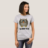 フクロウのTシャツを私にオタク言う Tシャツ (正面フル)