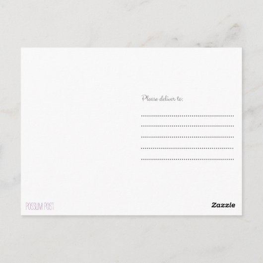 フクロウはいつもあなたを愛する ポストカード (裏面)