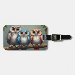 フクロウはいつもあなたを愛する ラゲッジタグ