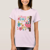 フクロウはいつもあなたを愛する Tシャツ (正面)