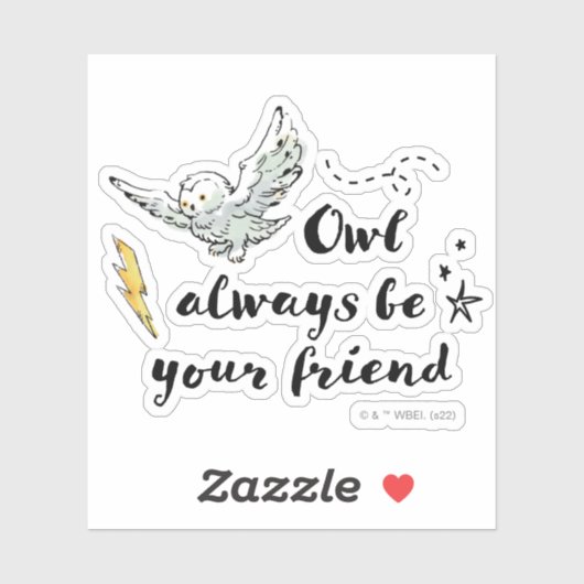 フクロウはいつも友 シール (シート)