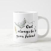 フクロウはいつも友 ジャンボコーヒーマグカップ (右)
