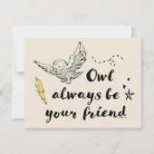 フクロウはいつも友 ノートカード (正面)