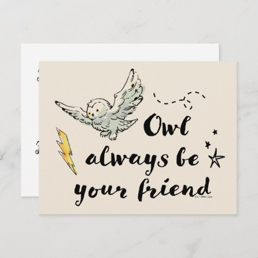 フクロウはいつも友 ノートカード (正面/裏面)